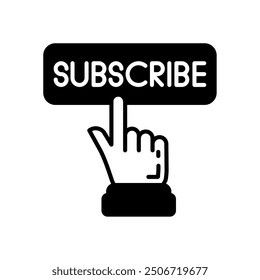 Subscribe Glyph Icon, Vector illustration