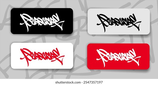 Inscreva-se Grafite Tagging Com Estilo de Caligrafia Cinzel