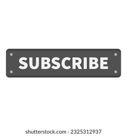 Subscribe In Grey Color And Rectangle Shape
