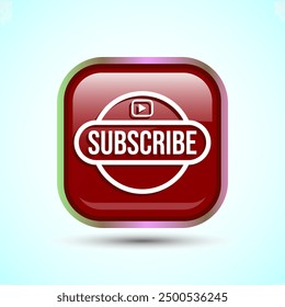 Subscribe Icon Button Design Illustration Subscribe Channel Button