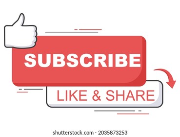 Subscribe Icon Button And Envelope Background Vector Illustration. Online Newsletter With Mailbox or Submit for Blogging, Promotion. Social Media Post