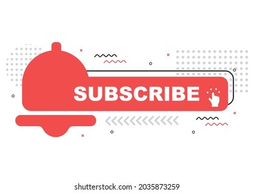 Subscribe Icon Button And Envelope Background Vector Illustration. Online Newsletter With Mailbox or Submit for Blogging, Promotion. Social Media Post