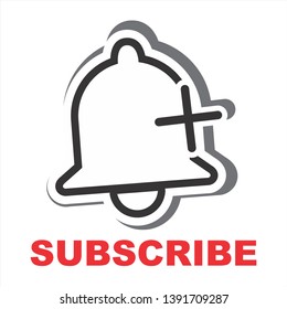 Subscribe icon can used for presentation, video, etc