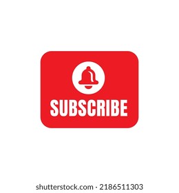 Subscribe Icon Design, Video Channel Watermark Design, Subscribe Button Vector Illustration