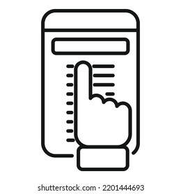 Abonnez-vous à l'icône contour image vectorielle. Message électronique. Lettre de bouton