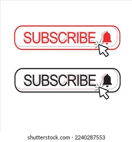 Subscribe icon vector illustration with cursor icon