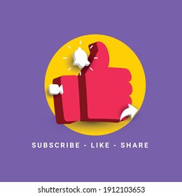 Subscribe Like Share Template Stock Vector (Royalty Free) 1912103653 ...