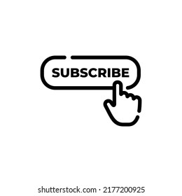 Subscribe line icon design vector illustration