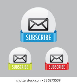 Subscribe Mail Icon Buttons