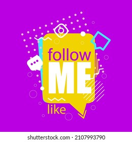 Subscribe to me.baner flat design