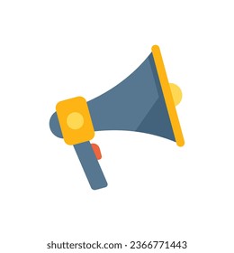 Subscribe megaphone call icon flat vector. Email newsletter. Sound interface isolated