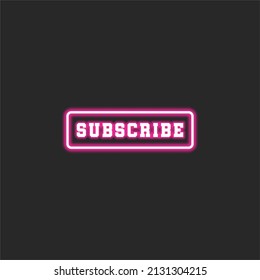 Subscribe Neon Logo Vector Sign Icon Stock Vector (Royalty Free ...