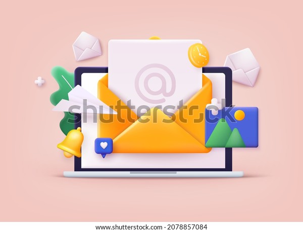 Subscribe to\
newsletter. Vector illustration for online marketing and business.\
Open envelope with letter on phone. Sign up to mailing list. 3D Web\
Vector\
Illustrations.