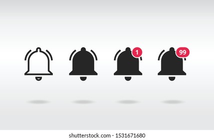 Subscribe Notification Bell Icon Vector