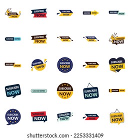 Subscribe Now 25 Vector Banners for Eye-catching Marketing Materials