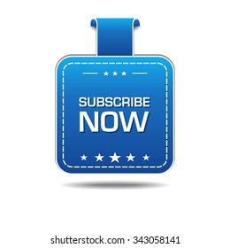Subscribe Now Blue Vector Icon Design