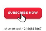 Subscribe now button design. Subscribe and follow me button for your youtube channel vector