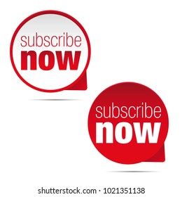 Subscribe now button sign