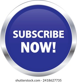 Subscribe now Button, Subscribe now sign vector, Subscribe now Blue icon