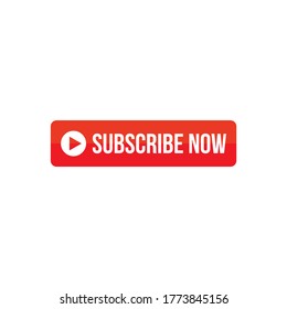 subscribe now button template vector eps red color