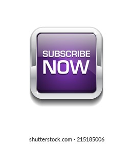 Subscribe Now Glossy Shiny Rounded Corner Vector Button