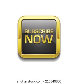 Subscribe Now Glossy Shiny Square Vector Button