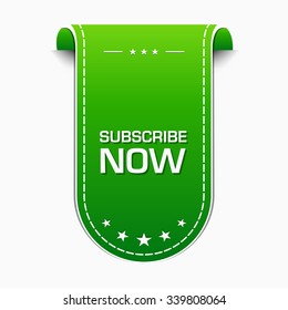 Subscribe Now Green Vector Icon Design