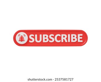 Subscribe now icon 3d render illustration 