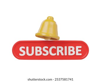 Subscribe now icon 3d render illustration 