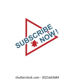 Subscribe now icon logo button template vector