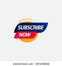 Subscribe Now Label Logo Vector Template Design Illustration