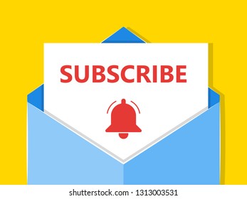 Subscribe Now For Our Newsletter Vector Illustration