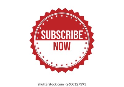 Subscribe now red ribbon label banner.
