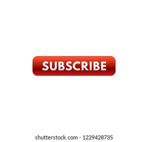 subscribe now red square 3d realistic isolated web button