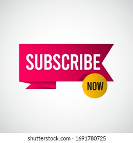 Subscribe Now Tag Label Vector Template Design Illustration