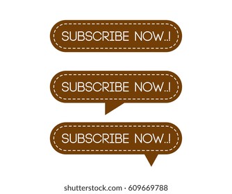 subscribe now. web button. vector label
