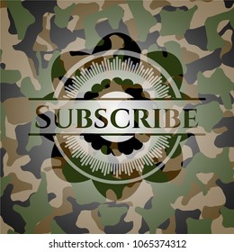 Subscribe on camo pattern
