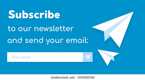 Subscribe for our newsletter and send email concept. Vector Illustration