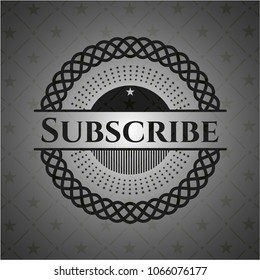 Subscribe realistic black emblem