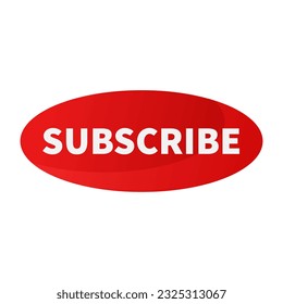 Subscribe In Red Color And Oval Shape
