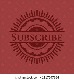 Subscribe red emblem
