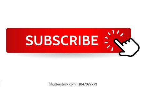 Subscribe Button Hand Cursor Subscribe Video Stock Vector (Royalty Free ...