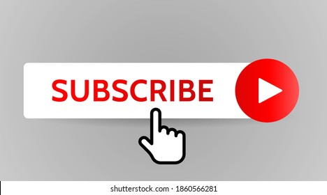 Abonnieren Sie ein rotes Tag, Label, Icon. Button-Banner-Abdeckung. Element der Benutzeroberfläche. Vektorgrafik einzeln