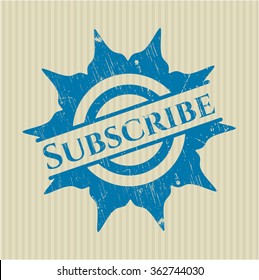 Suscripción del sello de goma