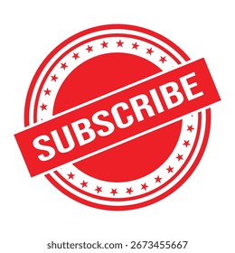Subscribe rubber stamp. Red subscribe rubber grunge stamp vector illustration - Vector