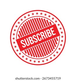 Subscribe rubber stamp. Red subscribe rubber grunge stamp vector illustration - Vector