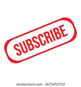 Subscribe rubber stamp. Red subscribe rubber grunge stamp vector illustration - Vector