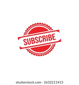 subscribe Rubber Stamp Seal Vector