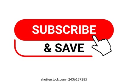 Subscribe and save vector icon logo badge