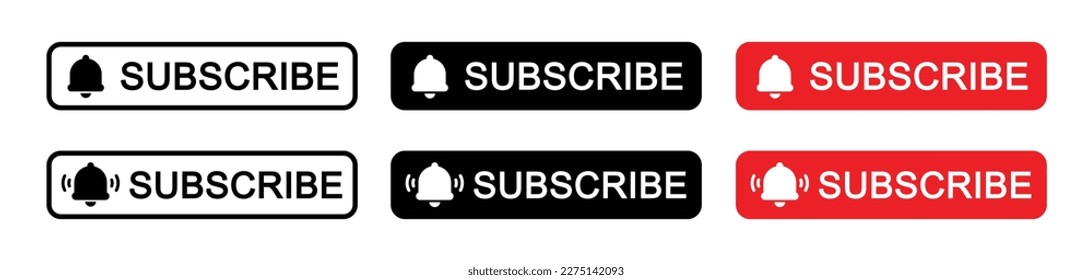 Subscribe set icon vector illustration
